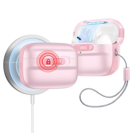 Husa pentru Apple AirPods Pro 1 / 2 ESR Pulse Magnetic HaloLock, Pink