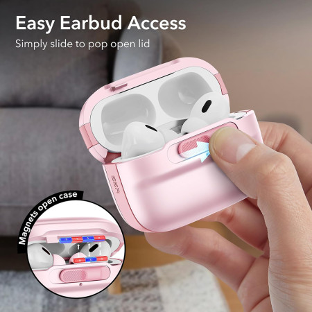Husa pentru Apple AirPods Pro 1 / 2 ESR Pulse Magnetic HaloLock, Pink