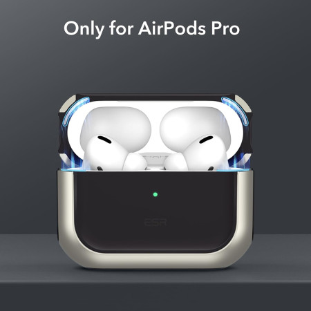 Husa pentru Apple AirPods Pro 1 / 2 ESR Orbit Hybrid HaloLock, Titanium