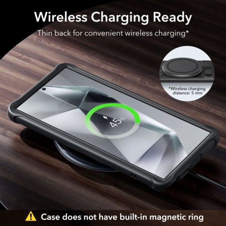 Husa pentru Samsung Galaxy S24 Ultra ESR Shock Armor Kickstand, Frosted Black