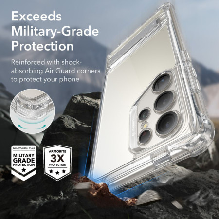 Husa pentru Samsung Galaxy S24 Ultra ESR Shock Armor Kickstand, Clear