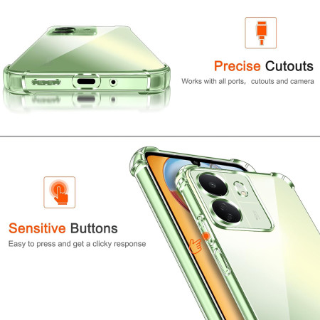 Husa Antisoc compatibila Xiaomi Redmi 13C 4G / Poco C65, PRO AirBag, Clear