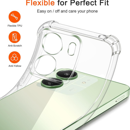 Husa Antisoc compatibila Xiaomi Redmi 13C 4G / Poco C65, PRO AirBag, Clear