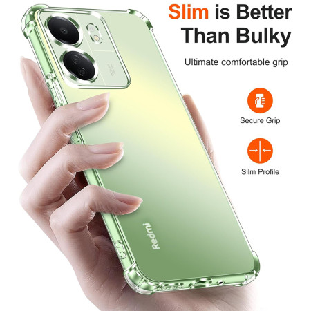 Husa Antisoc compatibila Xiaomi Redmi 13C 4G / Poco C65, PRO AirBag, Clear