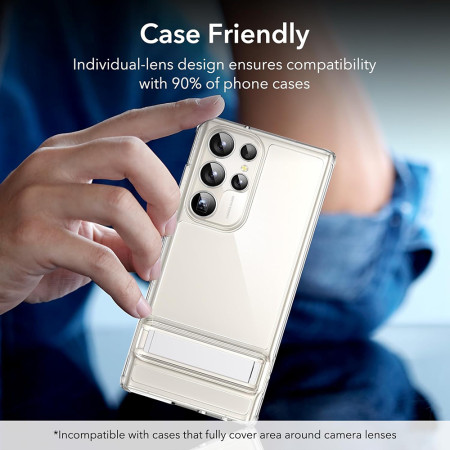 Folie Camera pentru Samsung Galaxy S24 Ultra ESR Lens Protector Tempered Glass, Main Phone Color