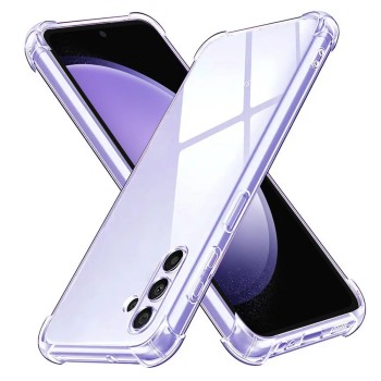Husa Antisoc compatibila Samsung Galaxy S23 FE, PRO AirBag, Clear
