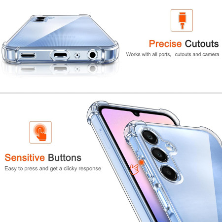 Husa Antisoc compatibila Samsung Galaxy A25 5G, PRO AirBag, Clear