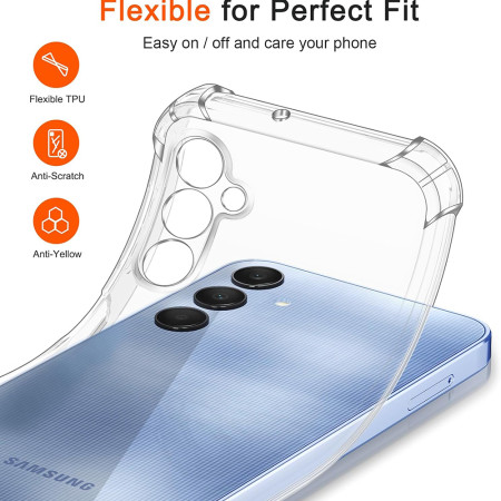 Husa Antisoc compatibila Samsung Galaxy A25 5G, PRO AirBag, Clear