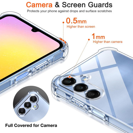 Husa Antisoc compatibila Samsung Galaxy A25 5G, PRO AirBag, Clear