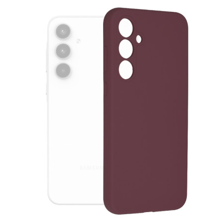 Husa de telefon compatibila Samsung Galaxy A35, Tech Microfibra, Camera Extra Pro, Plum Violet
