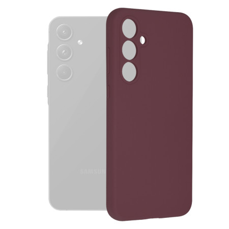 Husa de telefon compatibila Samsung Galaxy A55, Tech Microfibra, Camera Extra Pro, Plum Violet