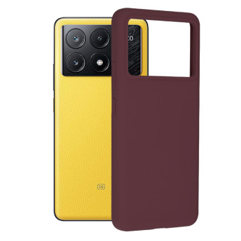 Husa de telefon compatibila Xiaomi Poco X6 Pro, Tech Microfibra, Camera Extra Pro, Plum Violet