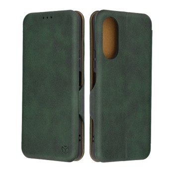 Husa tip carte pentru Honor X5 Plus, Techsuit, Inchidere Magnetica, Green