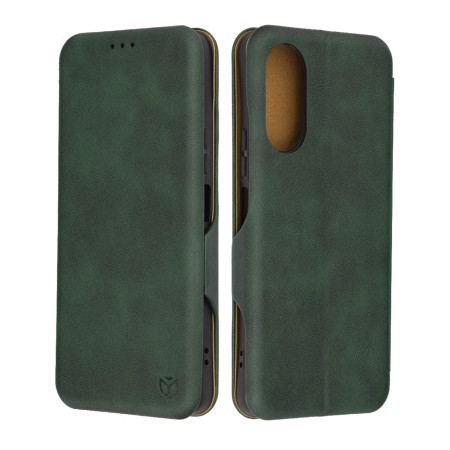 Husa tip carte pentru Honor X5 Plus, Techsuit, Inchidere Magnetica, Green