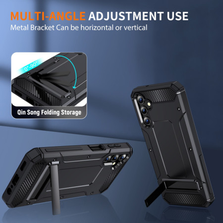Husa Antisoc pentru Samsung Galaxy S24, Kickstand, Black