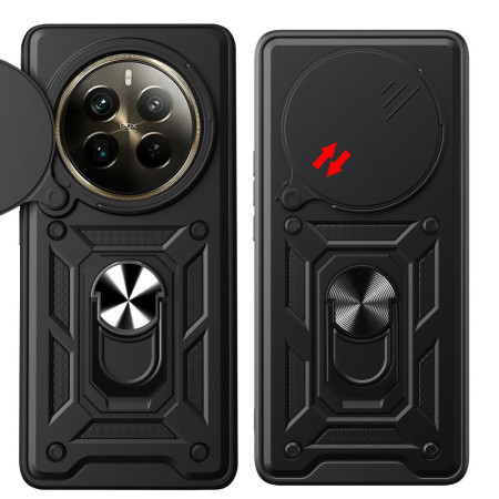 Husa pentru Realme 12 Pro / 12 Pro Plus, Slide si Snap Premium, Magnetic Ring, Negru