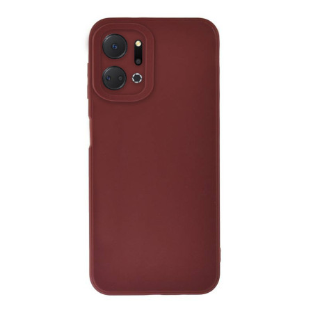 Husa Silicon Honor X7a, Soft Matt, Protectie Camera Foto, Bordo