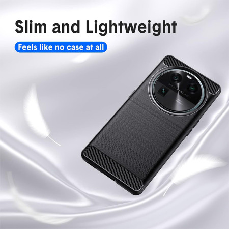 Husa Carbon compatibila Xiaomi Poco X6 Pro, Tech AntiSoc, Negru