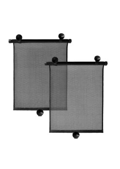 Jaluzele Retractabile Laterale auto, latime 40cm  - set 2 buc, Negru