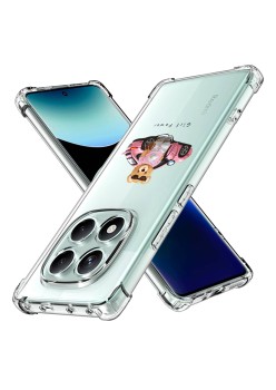 Husa Antisoc pentru Xiaomi Redmi Note 14 Pro 4G / Poco F7, AirBag PRO, Transparent, Girl Power