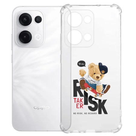 Husa Antisoc pentru Oppo Reno13, AirBag PRO, Transparent, Risk Taker