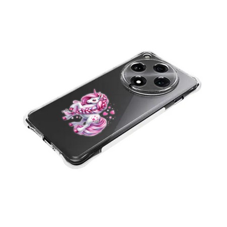 Husa Antisoc pentru Oppo Find X8 Pro, AirBag, Pink Unicorn, Clear 