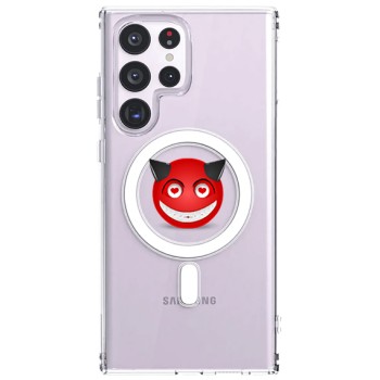 Husa personalizata Samsung Galaxy S23 Ultra, MagSafe Atasare Magnetica, Evil Love