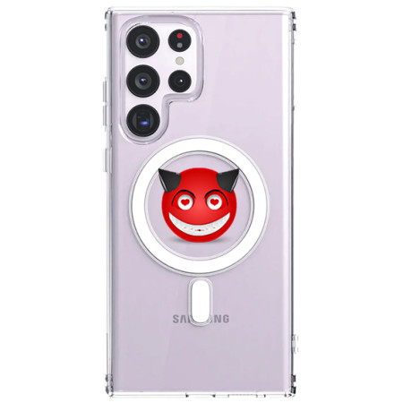 Husa personalizata Samsung Galaxy S23 Ultra, MagSafe Atasare Magnetica, Evil Love