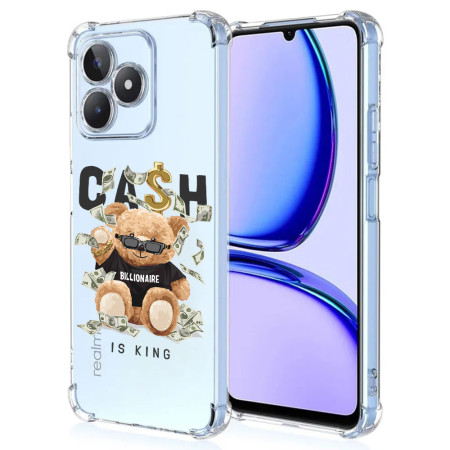 Husa Antisoc pentru Realme C51, AirBag Cash Is King, Clear