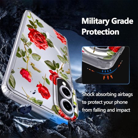 Husa pentru Samsung Galaxy S25 Edge, magnetica compatibila MagSafe, Roses, protectie completa anti soc