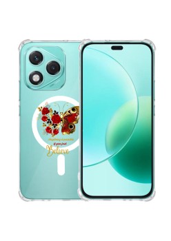 Husa Antisoc pentru Honor 400 Lite - AirBag TPU, Colțuri Ranforsate- Butterfly Rosu 