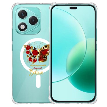 Husa Antisoc pentru Honor 400 Lite - AirBag TPU, Colțuri Ranforsate- Butterfly Rosu 