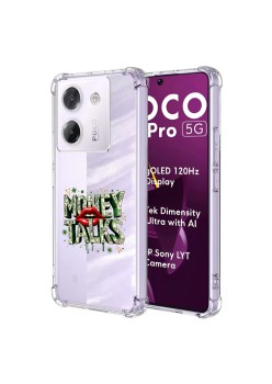 Husa Antisoc pentru Xiaomi Poco M7 Pro 5G - AirBag TPU, Colțuri Ranforsate - Money Talks 