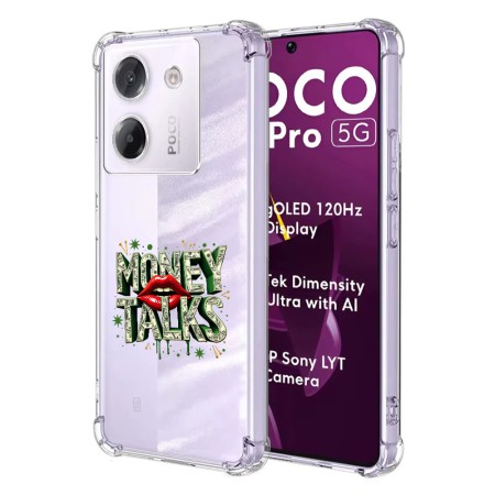 Husa Antisoc pentru Xiaomi Poco M7 Pro 5G - AirBag TPU, Colțuri Ranforsate - Money Talks 