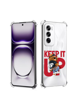 Husa Antisoc pentru Oppo Reno12, AirBag PRO, Clear, Keep it Up