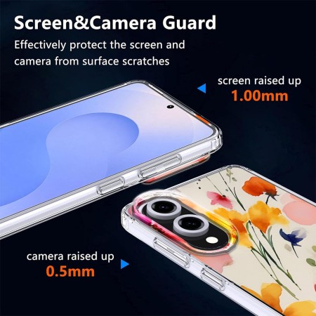 Husa pentru Samsung Galaxy S25 Edge, Atasare Magnetica, MagSafe, Model Floral 2