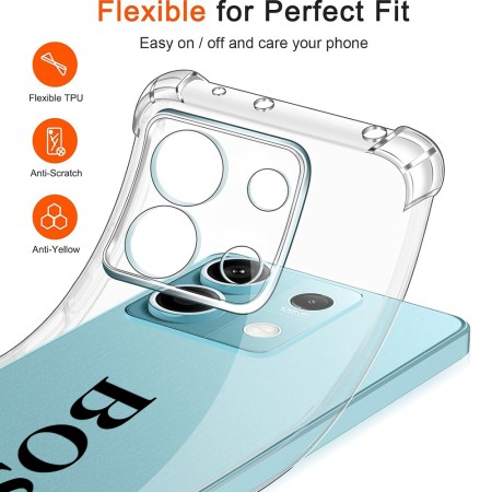 Husa Antisoc pentru Xiaomi Redmi Note 14S - AirBag TPU, Colțuri Ranforsate - Boss 