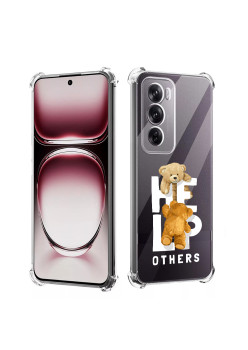 Husa Antisoc pentru Oppo Reno12 Pro, AirBag PRO, Clear, Help Others