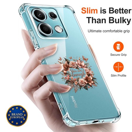 Husa Antisoc pentru Xiaomi Redmi Note 14S - AirBag TPU, Colțuri Ranforsate - You Are Enough