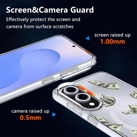 Husa pentru Samsung Galaxy S25 Edge, magnetica compatibila MagSafe, Money, protectie completa anti soc