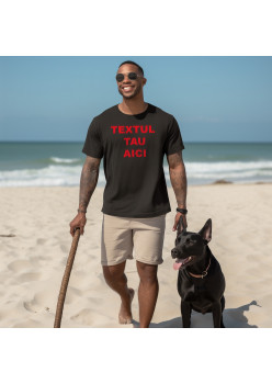 Tricou Personalizat Negru din Bumbac 100% - Calitate Premium