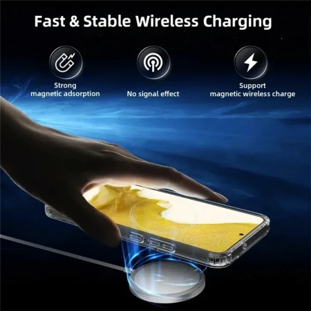 Husa Antișoc pentru Samsung Galaxy S25 Ultra - MagSafe, Rezistentă la Șocuri, Transparent - Believe Yourself