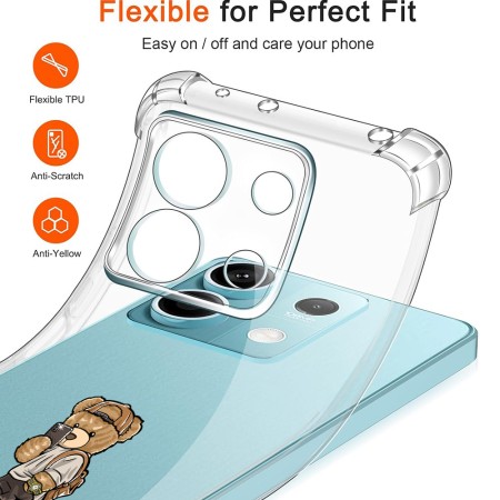 Husa Antisoc pentru Xiaomi Redmi Note 14S - AirBag TPU, Colțuri Ranforsate- Selfie