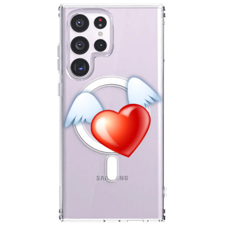 Husa personalizata Samsung Galaxy S23 Ultra, MagSafe Atasare Magnetica, Angel Heart