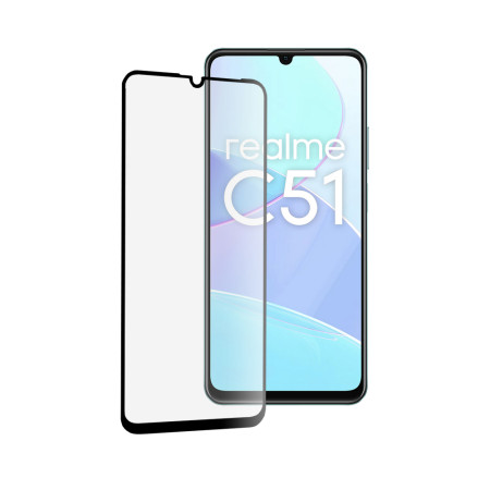 Folie sticla telefon compatibila Realme C51 / Note 50, Full Glue, 111D, Black