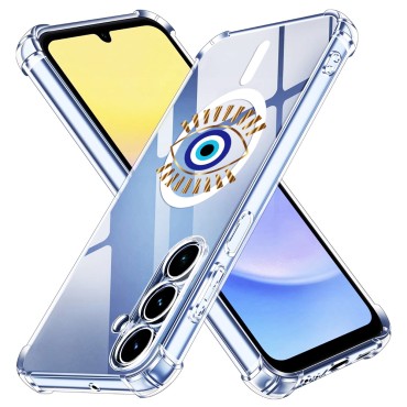 Husa Antisoc pentru Samsung Galaxy A16 - AirBag Magsafe, 4 Colțuri Ranforsate - Evil Eye Sun