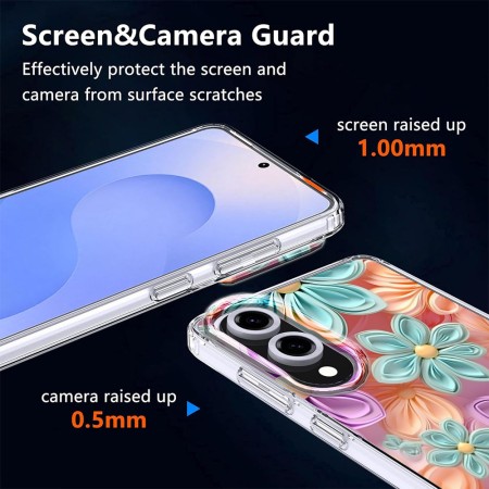 Husa pentru Samsung Galaxy S25 Edge, Atasare Magnetica, MagSafe, 3D Flower Medley 2