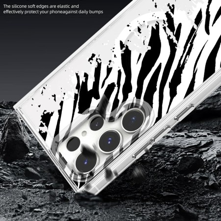 Husa pentru Samsung Galaxy S24 Ultra, Atasare Magnetica, MagSafe, Pattern Skin 16, Clear