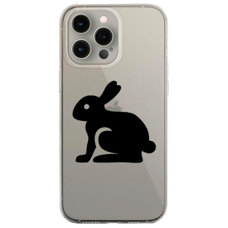 Husa personalizata Apple iPhone 14 Pro Max, Black Bunny
