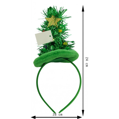 Bentita/cerc tip brad de Craciun, UniSize, Verde